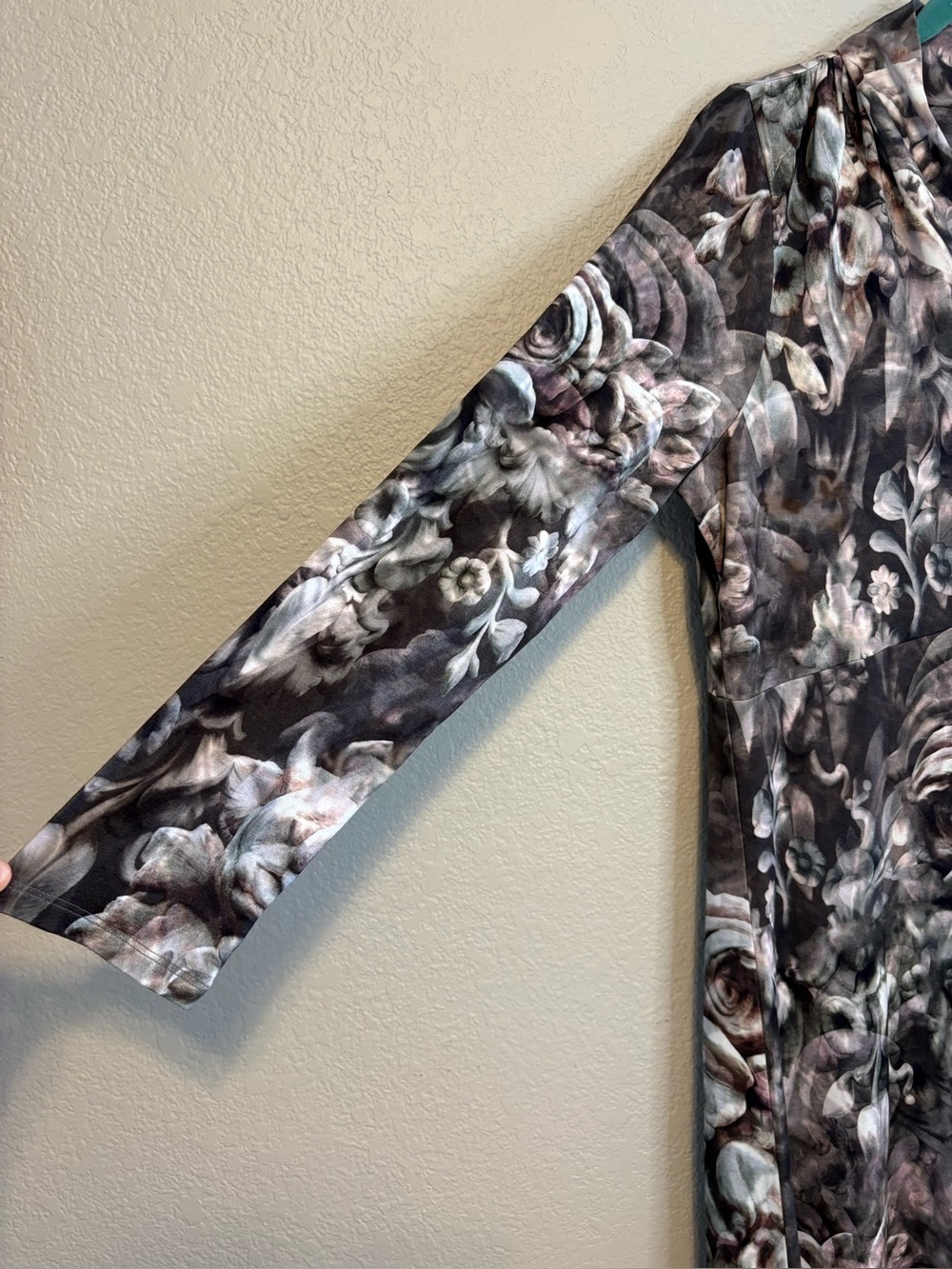Soft Surroundings Naima Dress Floral Moody Dark Academia Maxi Dress XL - Picture 8 of 16